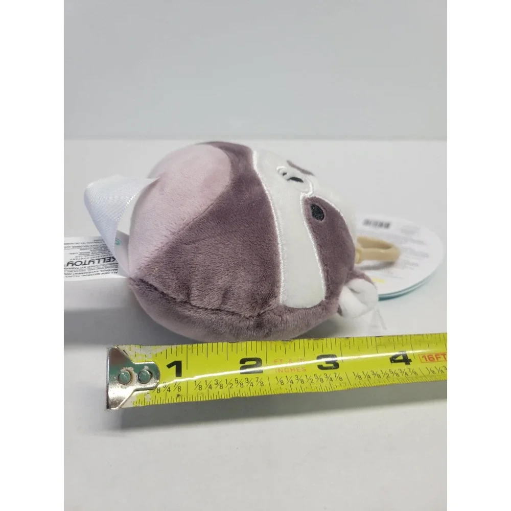 Squishmallows Mita the Badger 3.5 Inch Backpack Clip Plush Purple S3‎ #1471 NWT